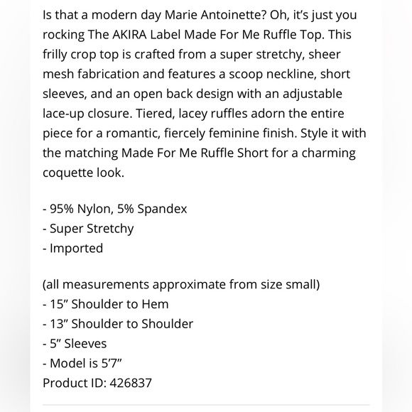 AKIRA Pink Ruffle Matching Set - Picture 5 of 5